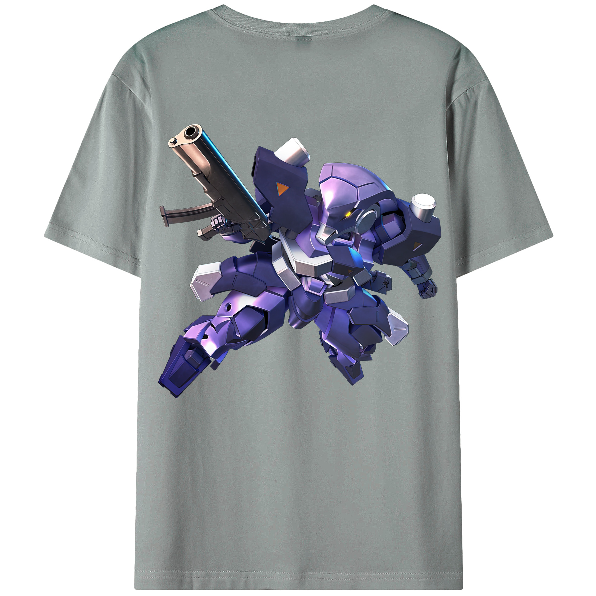 （画像用） 機動戦士ガンダム Mobile Suit Gundam 綿100％ メンズ半袖Tシャツ（バックプリント） 通気性